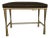 Moderne Faux Brown Leather Bench For Sale