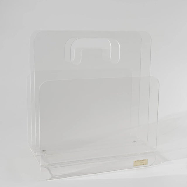 Vintage Lucite Magazine Rack For Sale In New York - Image 6 of 12