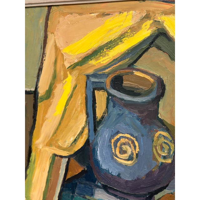 Martin Lindberg, Still Life with Jug and Bottles, 1951, Oil Painting on Panel, Framed For Sale - Image 6 of 18