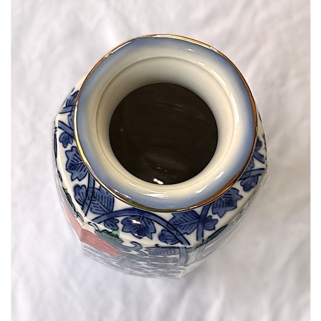 Vintage Chinoiserie Floral Vases - A Pair For Sale In New York - Image 6 of 10