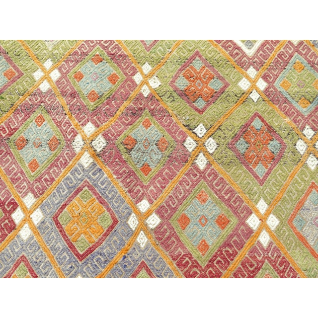 Textile 60s Turkish Handmade Boho Kilim Area Rugs For Sale - Image 7 of 11