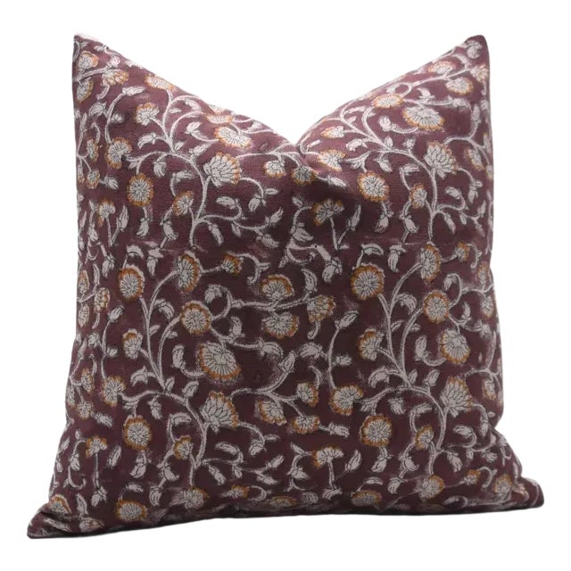 Fabdivine Handmade Floral Cushion Cover 18x18 Inch - Himachal For Sale