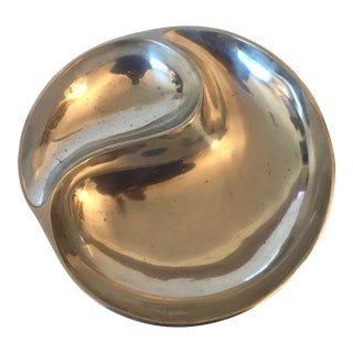 Towle Yin-Yang Chip and Dip Aluminum Bowl For Sale