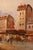 Transport your home to the charm of historic 1950s France with this beautiful vintage oil painting on canvas by renowned...