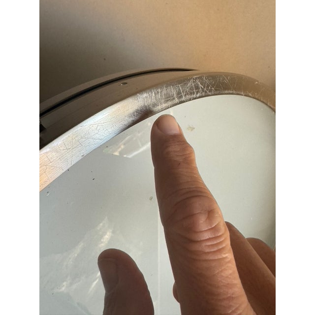 1960s Large Vintage 1960s Chrome & Milk Glass Dome Apothecary Pendant Light Fixtures - Pair For Sale - Image 5 of 8