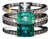 Certified Natural 1.84cts Emerald & Diamond 18k White Gold Double Shank Ring, Size 6.5 For Sale