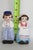 Blue Mid 20th Century Dutch Boy and Girl Ceramic Salt and Pepper Shakers Hand Painted - Set of 2 For Sale - Image 8 of 13