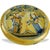 Decorated Majolica Cake Stand consisting of a flat plate with a raised rim and a simple base. This 18th-century majolica...