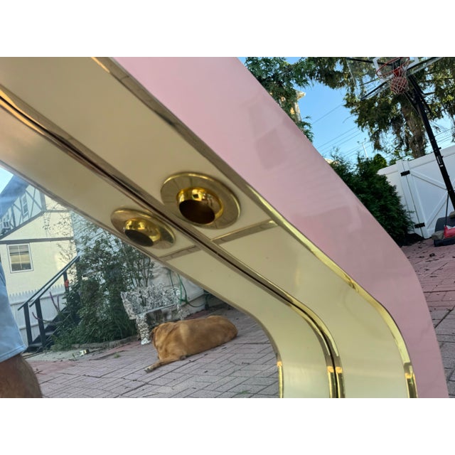 1980s Vintage Pink Ear / Heart Vanity Mirror For Sale - Image 5 of 12
