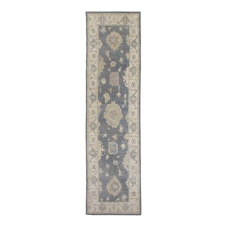 Modern Turkish Oushak Rug 3'8" x 13'7" For Sale