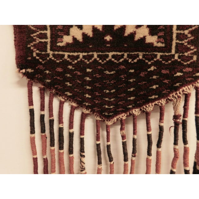 Textile 1940s Hand-Knotted Turkoman Door Hanger For Sale - Image 7 of 11