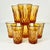 Glass Vintage Indiana Glass Co Art Deco Boho Chic Hollywood Regency Depression Era Amber Tumblers - Set of 8 For Sale - Image 7 of 11