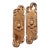 Pair of Mid 20th Century Coppered Brass Art Nouveau Door Push Plates For Sale