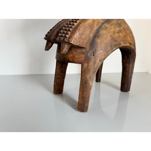 Wood Vintage African Guinea Baga Nimba Tribal Mask Sculpture For Sale - Image 7 of 12