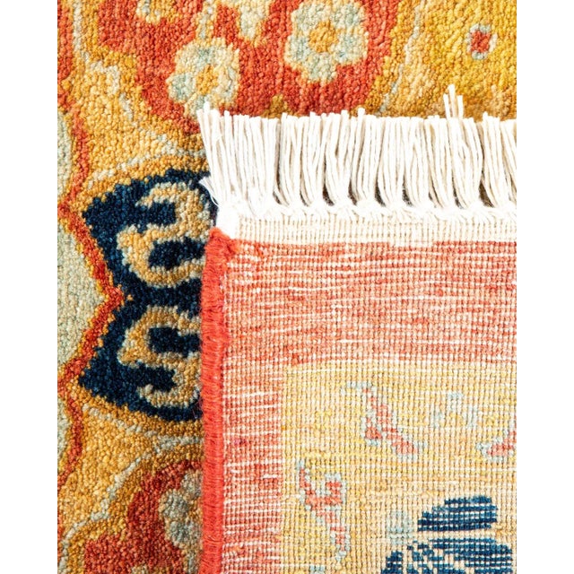 2000 - 2009 Mogul, One-of-a-Kind Hand-Knotted Area Rug - Orange, 8' 2" x 10' 5" For Sale - Image 5 of 8