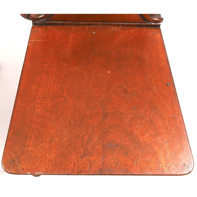 19th Century Pair of William IV Carved Mahogany Hall Chairs For Sale - Image 5 of 11