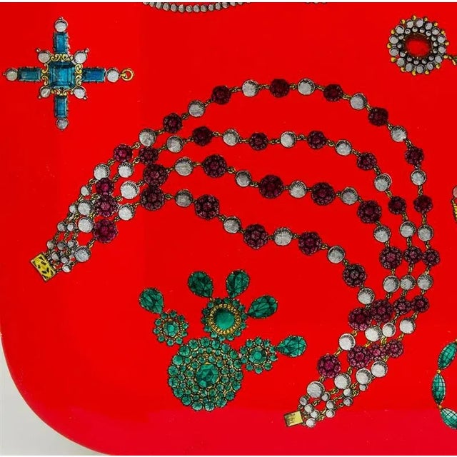 Modern Fornasetti Large Jewelry Metal Tray For Sale - Image 3 of 5