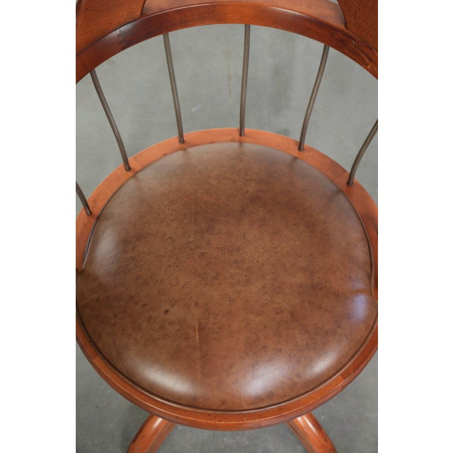 Brown Vintage Swivel Schuitema Chairs with Cowhide Leather Seat, Set of 3 For Sale - Image 8 of 18