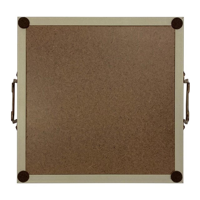 Art Nouveau Vintage Style Peacock Decorative Tray- Small For Sale - Image 3 of 3