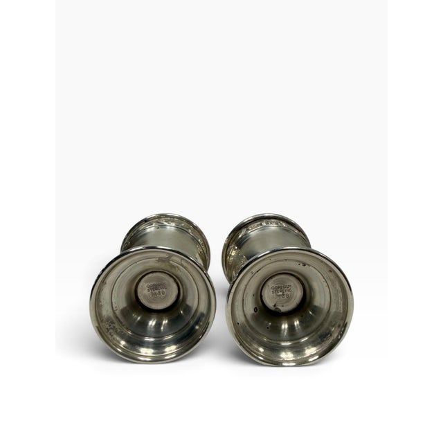 Antique Gorham "Strasbourg" Solid Sterling Silver Salt & Pepper Shakers - Pair For Sale In West Palm - Image 6 of 7
