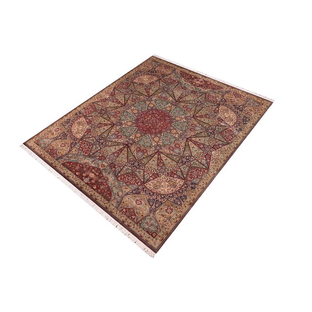 Designed with mesmerizing intricacy and gorgeous color palette, this hand-knotted masterpiece demonstrates the beauty and...