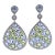 Pair of Bucherer Gold Diamond Topaz Peridot Drop Earrings For Sale