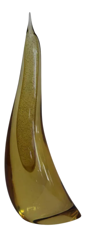 1960s Murano Salviati Amber Bird