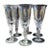 Vintage Fabergé "Kissing Snow Doves" Stemmed Crystal Wine Glasses 1960s France - Set of 6 For Sale