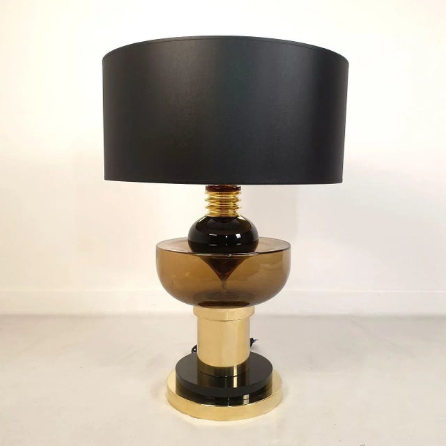 Mid-Century Modern Pair of Mid-Century Modern Murano Glass Lamps 80s For Sale - Image 3 of 9