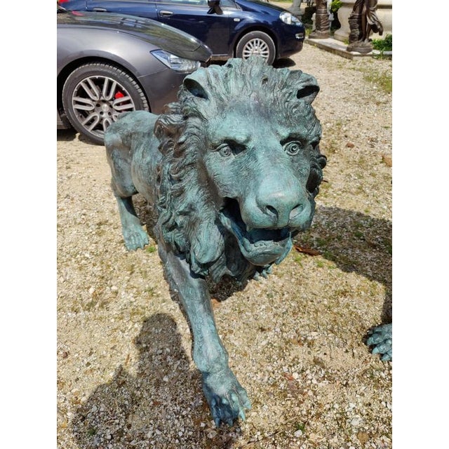 Baroque Unknown, Venetian Lions, Late 19th Century, Bronze, Set of 2 For Sale - Image 3 of 12