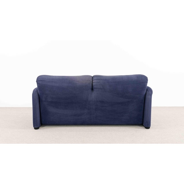 Blue Maralunga 2-Seater Sofa by Vico Magistretti for Cassina, 2000s For Sale - Image 8 of 18