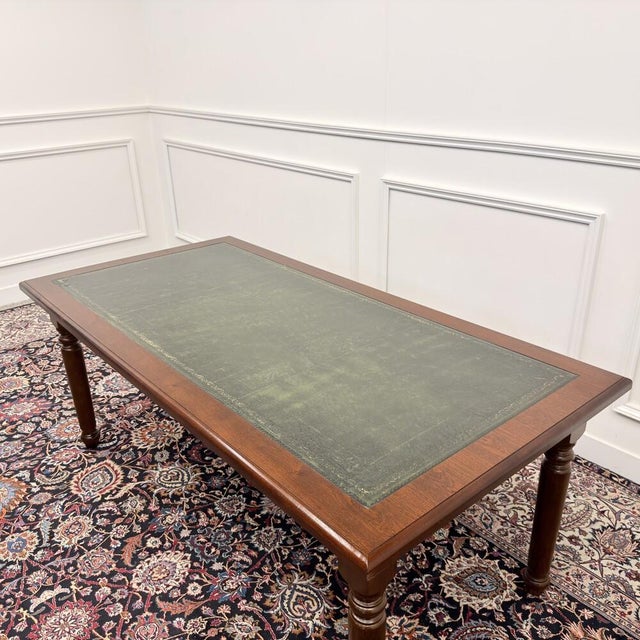 English Writing Desk with Leather For Sale - Image 11 of 15