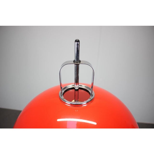 Space Age Chrome Floor Lamp with Plastic Shade from Guzzini / Meblo, Italy, 1970s For Sale - Image 6 of 13