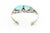 Late 20th Century Southwestern Navajo Turquoise and Sterling Silver Cuff Bracelet by Delbert Chatter For Sale In Miami - Image 6 of 11