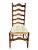 This beautiful 19th-century English ladder back chair embodies rustic elegance and timeless craftsmanship. The tall back...