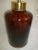 Postmodern 1970s Italian Tortoiseshell Glass and Brass Table Lamp For Sale - Image 3 of 8