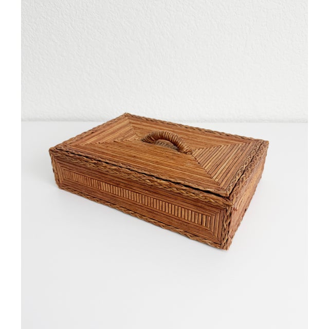 Handmade Bamboo & Braided Seagrass Box For Sale - Image 9 of 17
