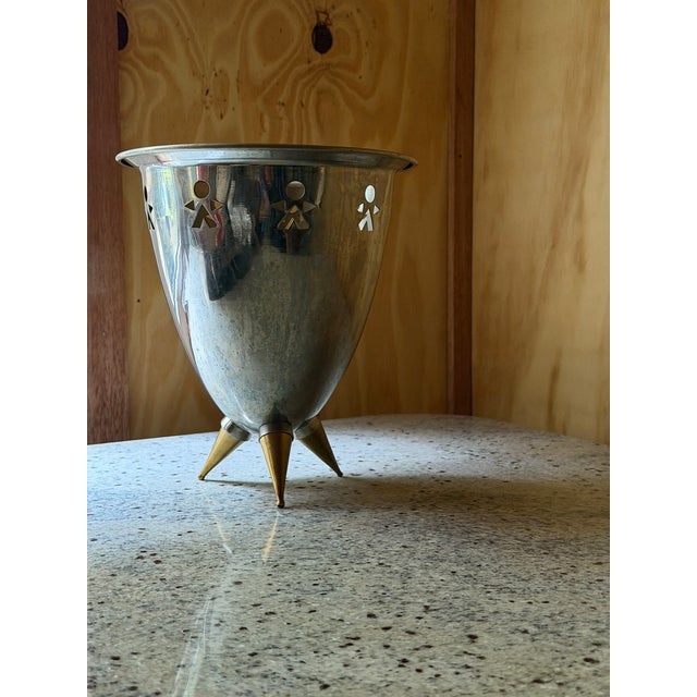 Metal Vintage Ice Bucket & Bowl Set by Alessi Girotondo, 1989, Set of 2 For Sale - Image 7 of 17