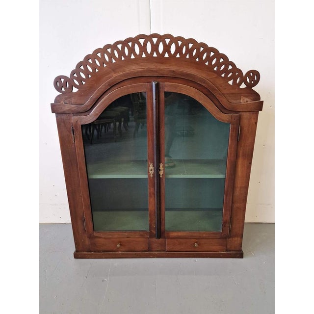 Large Biedermeier Style Wall Cabinet For Sale - Image 12 of 16