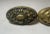 19th Century Pair of Antique 1800's Ornate Solid Brass Bronze Door Handle Oval Knob Hardware For Sale - Image 5 of 8