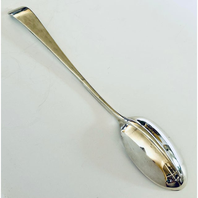 1990s Large Silver Plated Serving Spoons - a Pair For Sale In San Francisco - Image 6 of 6