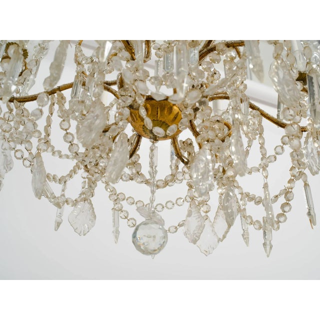Large Beaded Italian Six-Arm Chandelier For Sale - Image 4 of 10