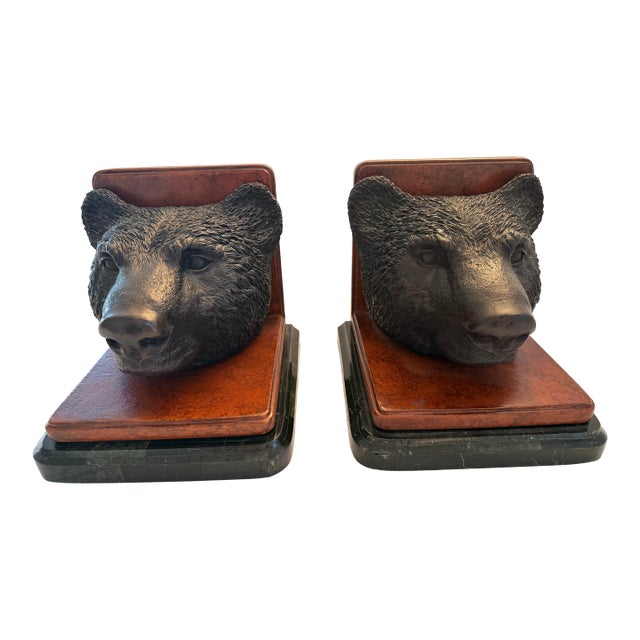 Vintage Bear Bookends by Maitland-Smith For Sale