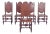 Dining Chairs with Leather Seats and Backs, Set of 5 For Sale
