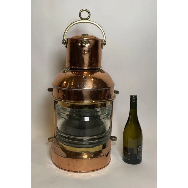 Solid Copper French Ships Lantern For Sale - Image 4 of 11
