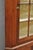 Antique Colonial Primitive Cherry Wood Glass Front Corner China Cabinet Cupboard For Sale - Image 14 of 18