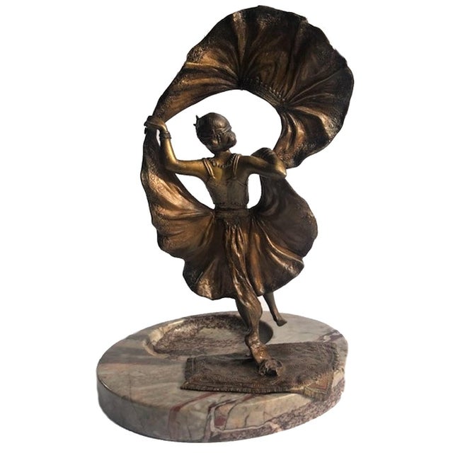 Early 20th Century Franz Bergmann, Viennese Bronze & Marble Erotic Sculptural Vide Poche, ca. 1900 For Sale - Image 5 of 8