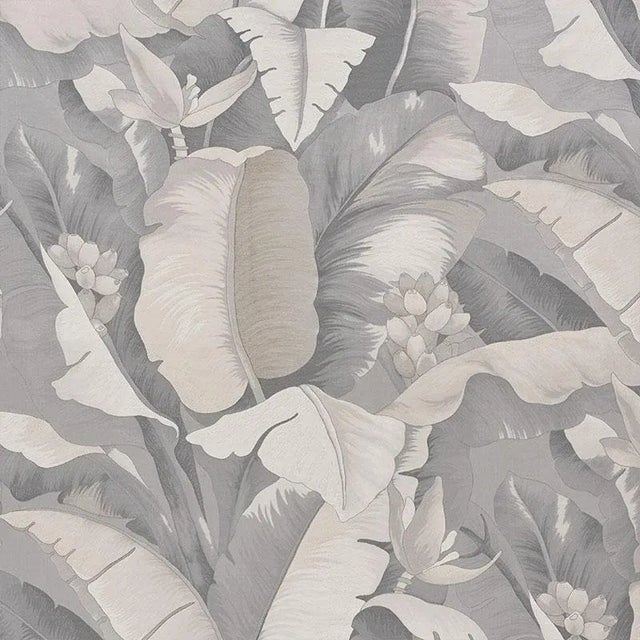 Sample - Schumacher Botanico Fabric in Platinum For Sale