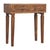 The Golden Teak-Finish Mango Wood Brass-Accent Console Table brings a refined balance of craftsmanship, character, and...