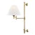 Hudson Valley Lighting Mark D. Sikes Classic No.1 1-Light Adjustable Plug In Wall Sconce, Aged Brass For Sale